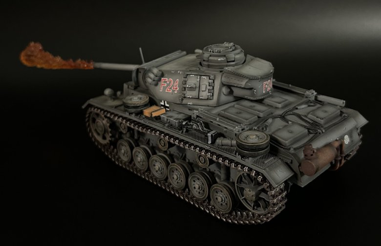 German Grey Panzer III Ausf N of Div “Totenkopf”