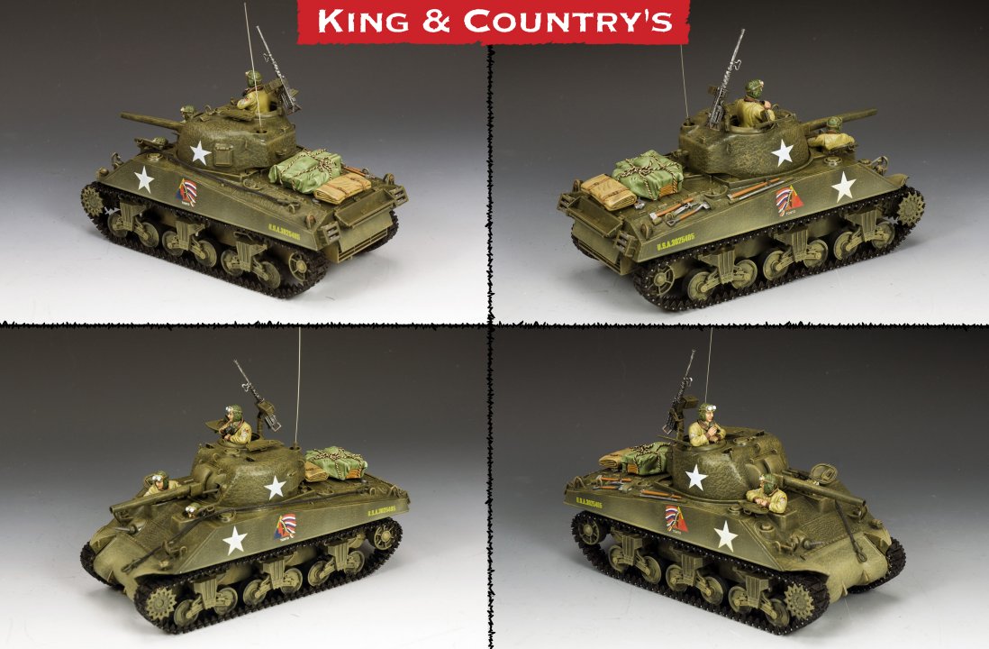 M-4 Sherman X3 スーパーボンベ US WWII M4 Sherman - T48 with duck bill Workable Track Type