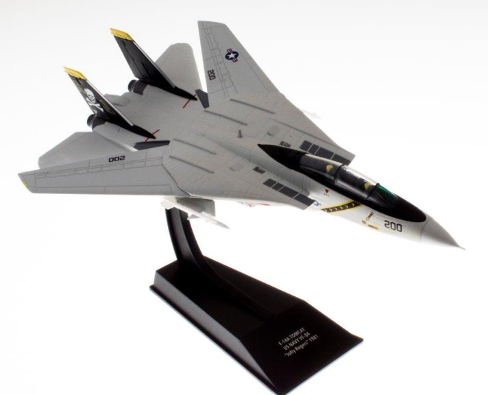Diecast Airplane Model 1/100 Scale USA F-14 Tomcat Fighter Aircraft Toys Gift 