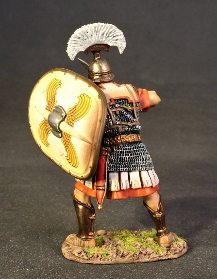 Soldat Romain – RR-03AR Optio Avec Bouclier Rouge – John Jenkins Designs (1:30)