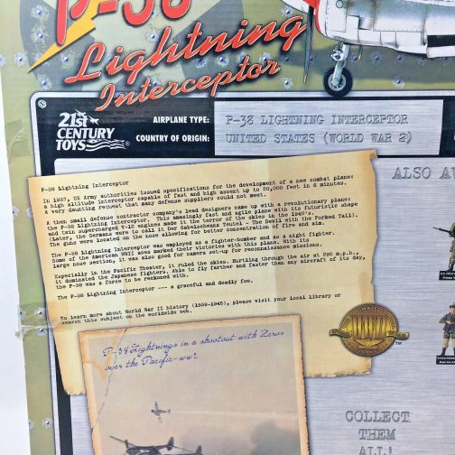 The Ultimate Soldier XD|1/18 Scale P-38 Lightning The Ultimate Soldier XD|1/18 Scale P-38 Lightning