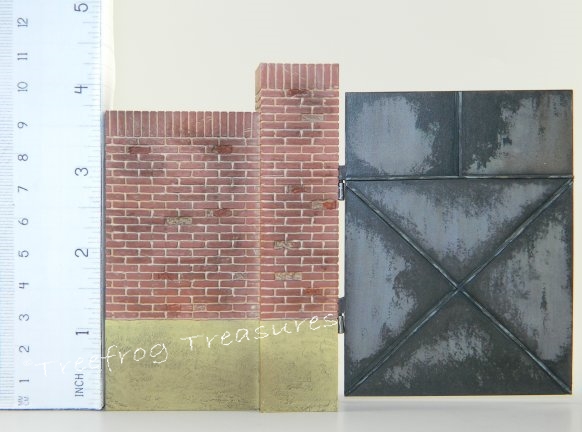 WAR PARK MINIATURES Red Brick Wall Building Soviet Union Factory War