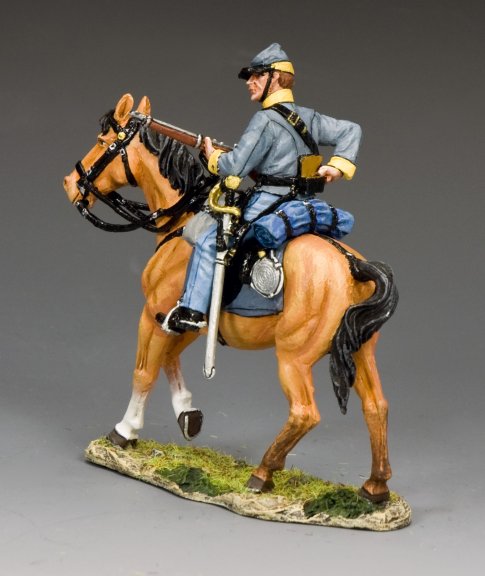 KING & COUNTRY CIVIL WAR CW111 CONFEDERATE CAVALRY TROOPER LOADING CARBINE