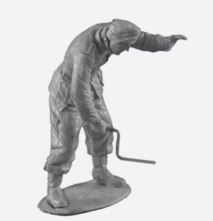 German Driver Crank Starting Opel Blitz|First Legion|Resin Kit
