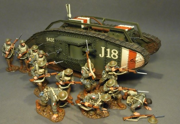 JOHN JENKINS WW1 THE GREAT WAR GWB-07 BRITISH MARK V COMPOSITE J18 TANK SET MB 