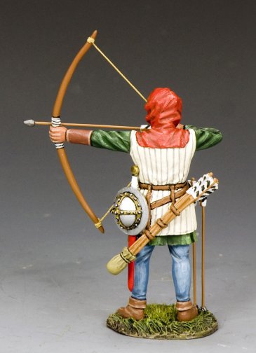 King & Country MK243 Archer Anglais – Figurine Plomb Peint, échelle 54mm, à Genoux Prêt