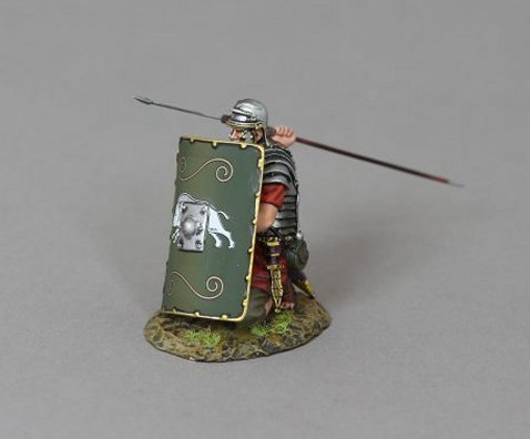 19th Green Shield Painted Metal THOMAS GUNN ROM119C Legionnaire with War Dog 