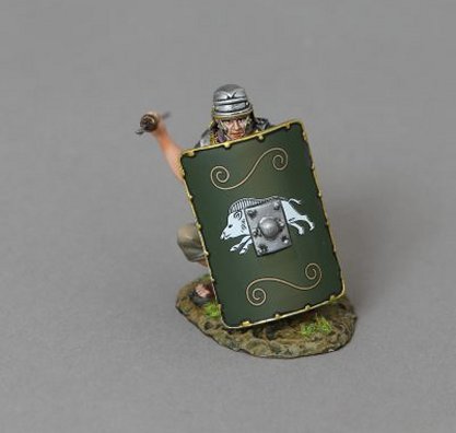 Thomas Gunn Roman Empire Rom120c 19th Legionaire Crouching Behind Green Shield for sale online 